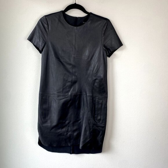 Banana Republic Leather Mini Dress 0 - Picture 1 of 10